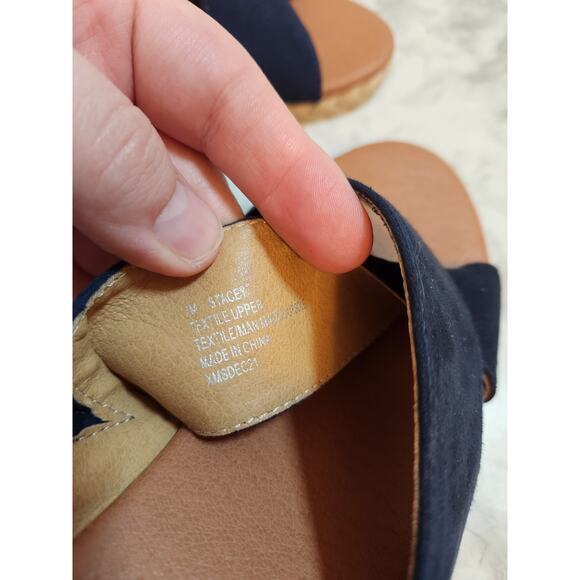 Tommy Bahama Stacey Women's Navy Blue‎ Espadrille Wedge Heel Sandals Size 7M - Picture 8 of 9